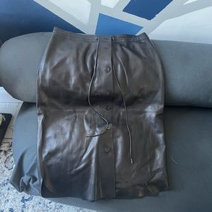 Black Leather Skirt